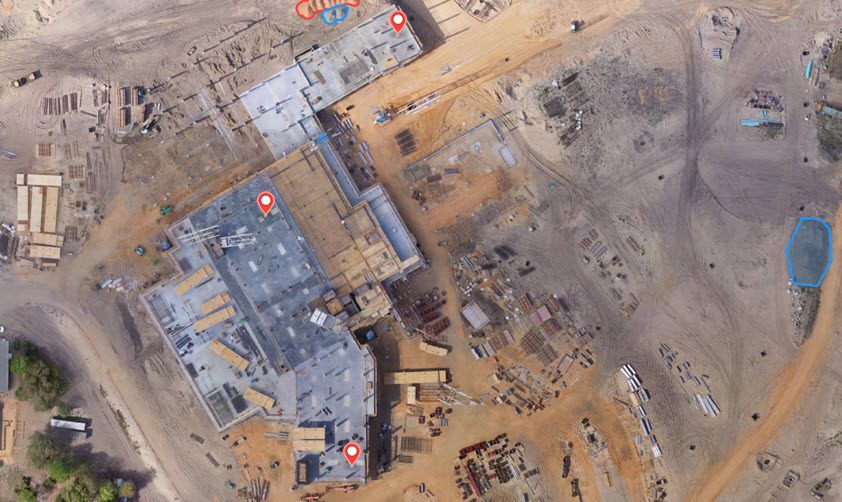 Aerial construction site monitoring Southern California