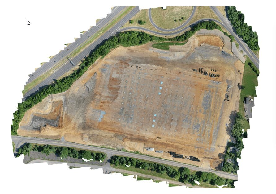 Orthomosaic aerial survey map